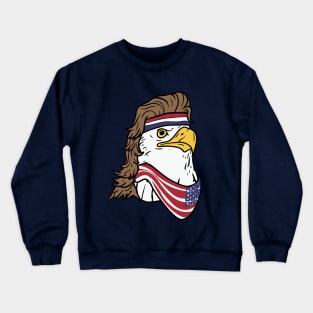 4th of July American Bald Mullet Eagle 'Merica Crewneck Sweatshirt